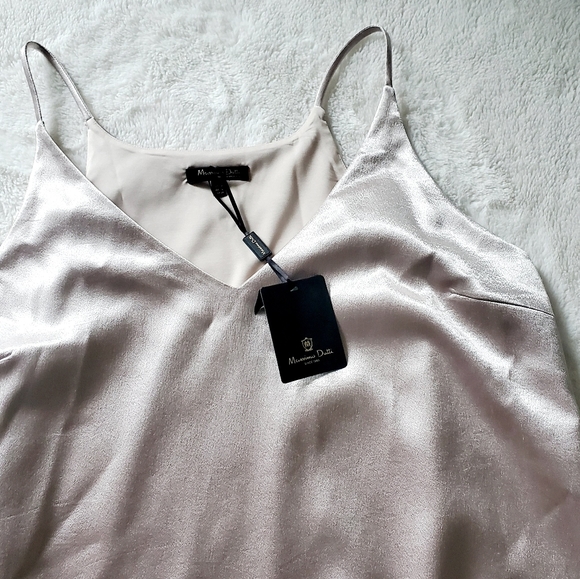 Massimo Dutti Tops - NWT MASSIMO DUTTI satin champagne tank